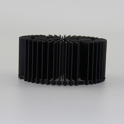 Black Electroplated Extruded Aluminum Heat Sink , FM Forging Round Heatsink